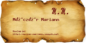 Móczár Mariann névjegykártya